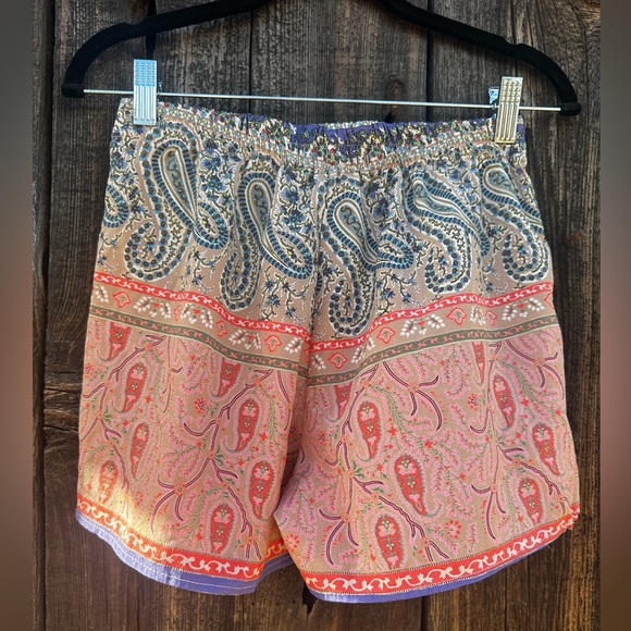 Pronto USA Paisley Casual Bohemian Shorts with Elastic Waistband - Picture 2 of 10